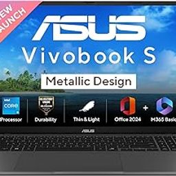 ASUS Vivobook S16,13th Gen,Intel Core i5-13420H,Metallic Design Laptop(Intel UHD iGPU/16GB RAM/512GB SSD/FHD+/16"/144Hz/Windows 11/M365 Basic(1Year)*/Office Home 2024/Matte Gray/1.7 Kg)S3607VA-RP054WS-48