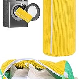 HOMEZE Shoe Washing Machine Bag - Reusable Sneaker Laundry Bag for Washer & Dryer | Mesh Shoe Cleaner Bag for Tennis Shoes Sneakers Unstain Shoes Cleaning Kit (Yellow)-picture-24
