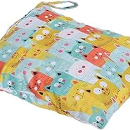 Storage Bag, Portable Baby Cloth Bag Skin‑Friendly Multifunctional Cute Pattern for Travel(Color cat)-image-43