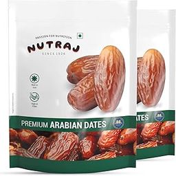 Nutraj UAE Arabian Wet Dates 1kg (500g X 2) Pouch | Khajur | Dry Fruits and Nuts | Grocery-image-49
