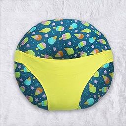 KRADYL KROFT 5in1 Baby Feeding Pillow with 100% Cotton Removable Cover | Breastfeeding Pillow | Nursing Pillow with Belt and Hoop (Icecream Cool)-30