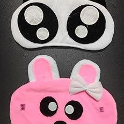 JUZZII Velvet Super Soft Blind Sleeping Cartoon Character Eye mask shade for Men Women Girls Boys Kids - (Pack of 2) Model.No.40-27-image-94