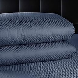Spread Spain Cotton Oxford 400 Thread Count Geometric Pattern Single Bed Size Zipper Duvet/Quilt Cover Soft and Comfy Duvet Cover (60" x 90" inch American Blue)-image-52