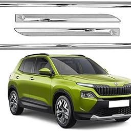Full Chrome Car Door Side Beading Door Moulding Protector Cladding for Kylaq for All 2025 Onwards Models of SK-ODA Garnish Universal Design Silver I Set of 4 Pieces for Enhanced Protection-30