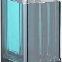 BATH GURU ABS Plastic Liquid Bathroom Soap Dispenser Transparent Shampoo Sanitizer Lotion Gel Dispenser for Bathroom Kitchen 350 Ml Pack of 1 Clear Black-15