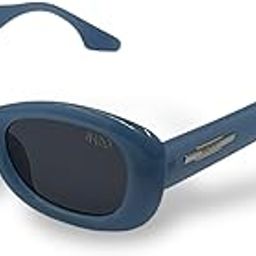 Oval Blue UV Protection Stylish Sunglasses For Men & Women - JE-077-10