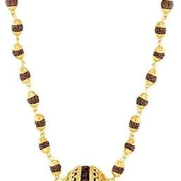 Omniira Rudraksha Pendant Chain for Men & Women | Gold-Plated Beaded Chain with Original Rudraksha | Stylish & Spiritual palwan mala-image-63