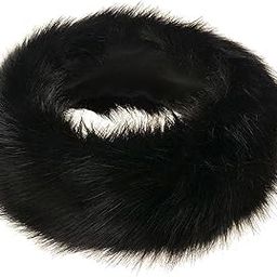 LOSA Ladies Russian Faux Fake Fur Hat Headband Winter Plush Earmuff Warmer Black-image-36