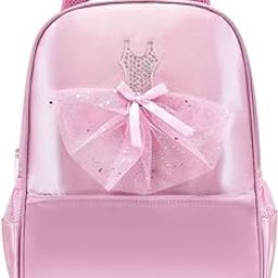 Girls Ballet Dance Theam Schoolbag, large capacity, Breathable Backpack For Training Class And Primary School Students (Pink)-4