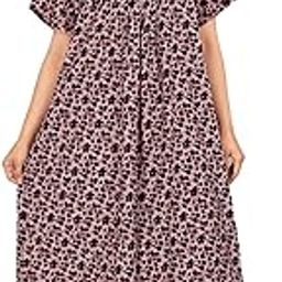 Women's Cotton Nighty for Women Floral Printed Gown Ankle Length Nighty Free Size-picture-7