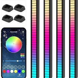 ALI SHIPPING Dynamic Rhythm Light, LED Music Sync Light Bars, Beat-Sensing Ambient Lighting, Colour-Changing Music Visualiser-image-39