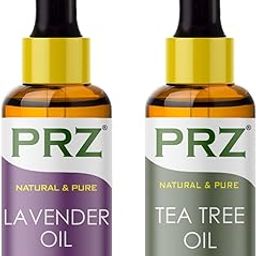 PRZ Combo of Lavender and Tea Tree Essential Oil, 100% Pure Natural & Therapeutic Grade Oil for Aromatherapy, Body Massage, Skin Care & Hair Growth (15ML Each)-image-26