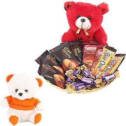 SFU E Com Creamy Cookies With Cute Teddy Bear | Valentine Love Teddy Bear With Chocolate Combo | Valentine Chocolate Hamper | 1101-97