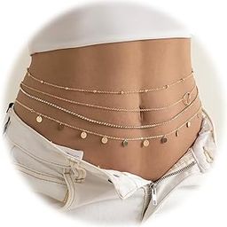 Set of 4 Stylish Belly Chain Kamarbandh Kamar Waist Belt for Dresses Jeans Saree Belts for Women and Girls (16634kb)-image-100