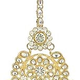 Kundan Gold Plated Green Maang Tikka Matha Patti for Women-image-31