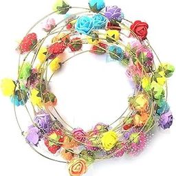 Girl's Multicolor Flower Gracious Tiara/Crown Head Wrap Pack of 12-image-87