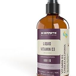 Sharrets Liquid Vitamin d3 Cholecalciferol Oral Spray Supplement for Men Women 600 IU/Serving, 90ml-image-6