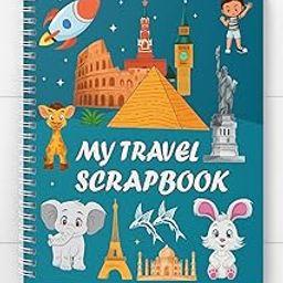 AccuPrints Pack of 2 Kids Travel Scrapbook with Stickers for Ages 5-7 Years, 8-10 Years, 11-14 Year Old Boys and Girls| Kids Travelling Book|-34