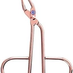 [Ear Lobe & Accessories] Slant Tip Tweezers & Eyebrow Plucker for Upper Lip, Eyebrows | Stainless Steel, 8.5 cm, Silver - Pack of 1 (Color May Vary)-14