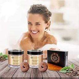Aaranyam Vanilla & coffee Bath and Body Care Gift Set Box - Body Scrub, Body Butter, Handmade soap, 2- Bath Bomb | Pack of 5, - Pampering Kit for Birthday , Anniversary & All Special Occasions-13