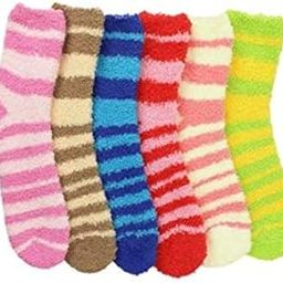 3 Pairs Soft & Cozy Ladies Women Girls Fuzzy Socks Winter Warm Feather Slipper Bed Socks (Without Thumb Socks) (Pack of Three Pairs) - Any 3 Coloured Socks-image-52