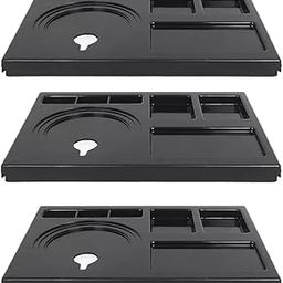 PAUL SONS Hospitality Kettle Tray Made of ABS Plastic Square, Hotel Room Serving Service Size: 16"x12"x1.5" Black (Pack of 2)-image-11