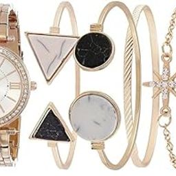 Stainless Steel Rose Gold Dial Gift Set Analog Watch With Bracelet For Women (Pack Of 6) - DKg004-1-picture-41