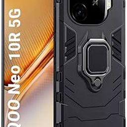 TheGiftKart Tough Armor Bumper Back Case Cover for iQOO Neo 10R 5G | Ring Holder & Kickstand in-Built | 360 Degree Protection Back Case Cover for iQOO Neo 10R 5G (PC & TPU, Black)-picture-16
