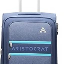 Apache 4W Strolly (H) | Check-In Polyester Softshell Sided 4 Wheels Spinner Inline Trolley Bags (Blue, Small), H-55 Centimeters, Large-image-17