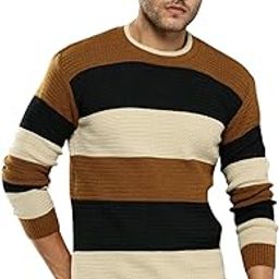 aarika Mens Winter Wear Blue Colour Woolen Solid Sweater-picture-39