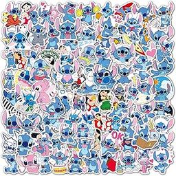 FlyBuyHub Lillo and Stitch Aesthetic Vinyl Journal Stickers for Phone Case, Laptop, Notebook, Water Bottle, Etc Self-Adhesive Stickers Set of 50 Glossy and Waterproof Stickers (Lillo and Stitch)-picture-28