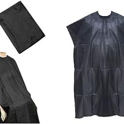 INAAYA Hairdressing Salon Hair Cutting Sheet Apron For Men And Women Black Set of 1-0