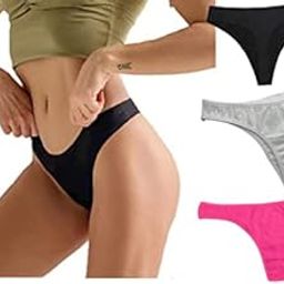 Women Cotton Comfortable Fabric Daily Use Regular Wear Mid Rise Thong Panty G-String Panties Pack of 3 - Black White Red-picture-14