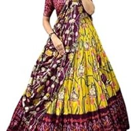 Womens Wedding Special Tussar Silk With Floral Printed Lehenga Choli-picture-25