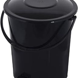 Kuber Industries Plastic Pedal Dustbin With Handle,Trashbin, Wastebin For Kitchen, Bathroom, Office Use, Capicity 10 Liter (Black)-47KM0920-image-26