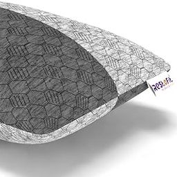 RESTOFIT Microfiber Cloud Sleeping Pillows with Adjustable Zipper | Set of 2 (Standard Size, 26x16 Inches) | Grey-0