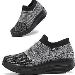 Platform Loafers for Women Comfortable | Womens Slip On Sneakers Lightweight | Women's Walking Shoes Work Long Hours | Thick Rocking Bottom-11