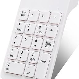 CALANDIS® 2.4G Numeric Keypad Wireless Keypad Extensions with Mouse for Laptop Desktop White-14