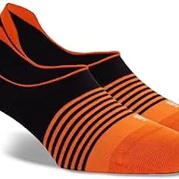 socksoho Premium Loafer Cotton Socks for MEN - (COLOR: Black, Orange | Loafer Length | 7-12 UK Size) (Lava Edition)-picture-2