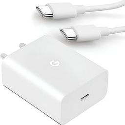 Google 30W Type C Rapid Fast Charger with C to C Cable 100 cm Adapter for Pixel 9pro fold,9 pro XL,9 Pro/9/9a/8 Pro/8/8a, Pixel 7 Pro/7/7A, Pixel 6 Pro/6/6A, Tablet USB-C Mobile 30 w Charging, White-image-25