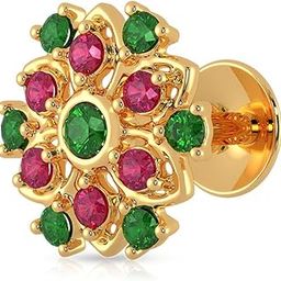 Yellow Gold Nose Pin for Women 22 k | 22k BIS Hallmark (916) Nose Stud for Women and Girls with Piercing-47