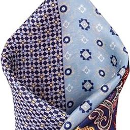 Men Blue Print Formal Pocket Square-picture-19