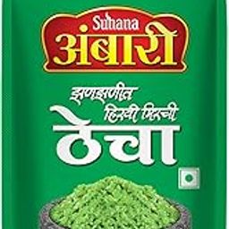Suhana Ambari Green Chilli Garlic Paste,100G Pouch X 4, Traditional Maharashtrian Thecha- (Pack of 4)-image-54