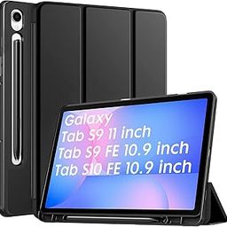 Robustrion Cover for Samsung Galaxy Tab S10 FE 10.9 inch/Tab S9 FE 10.9"/ Tab S9 11" with [S Pen Holder], Flip Case for Samsung Tab S10 FE / S9 FE/Tab S9 Tablet Cover [Auto Sleep Wake] - Black-28