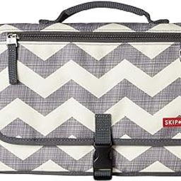 Skip Hop Baby Pronto Portable Changing Station with Cushioned Changing Mat and Wipes Case, 3 Pockets, Chevron-17