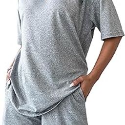 Women’s Oversized Co-ord Set Trending casual wear/Comfortable Lounge wear set with oversized T-shirt and Shorts-picture-51