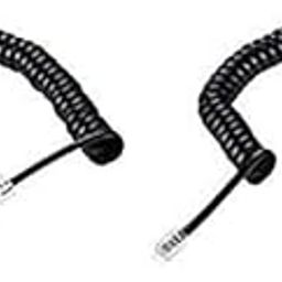 Telephone Handset Phone Extension Cord Curly Coil Line Cable Wire (pack of 2)-13