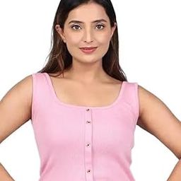 Women's Ribbed Button-Front Tank Top | Sleeveless Casual Fitted Top for Summer, Layering Top for Women | Tank top for Women (124)-image-19