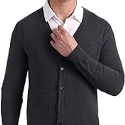 Men's Cotton V-Neck Casual Cardigan Sweater-picture-21