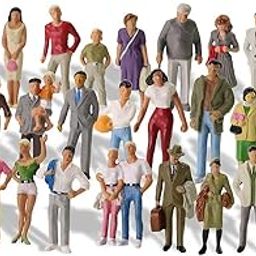 O Gauge Figures All Standing P4310-30-NUS 1:43 O Scale Model Trains Passengers 30 Different Poses People Model Railway for Miniature Scenes-image-70